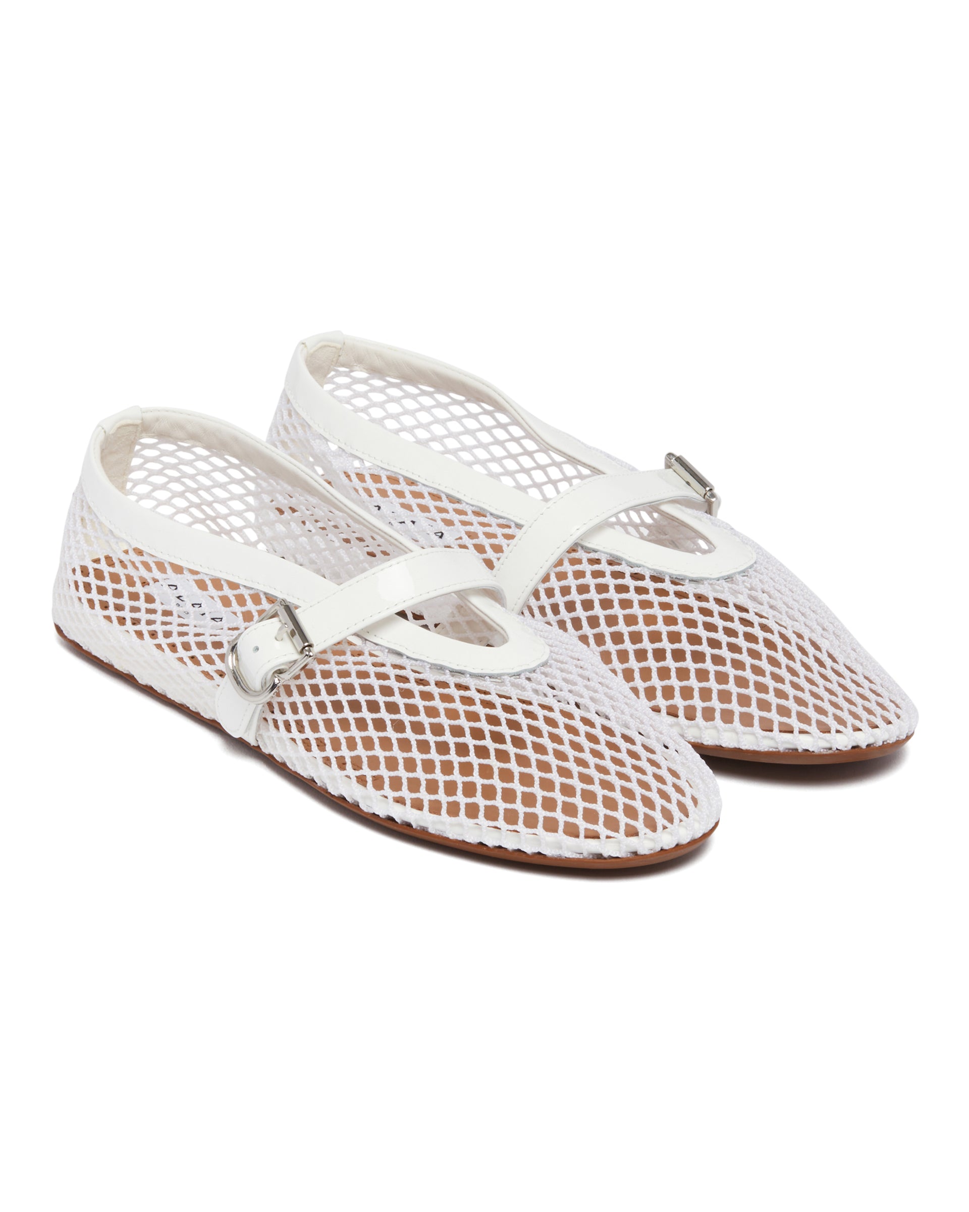White Fishnet Ballet Flats | ALAIA - Antonia White Fishnet Ballet Flats | ALAIA - Antonia