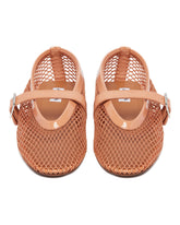 Beige Mesh Flat Ballerinas | PDP | Antonia