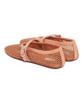 Beige Mesh Flat Ballerinas | PDP | Antonia
