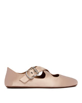 Pink Crossed Strap Ballet Flats | All | Antonia