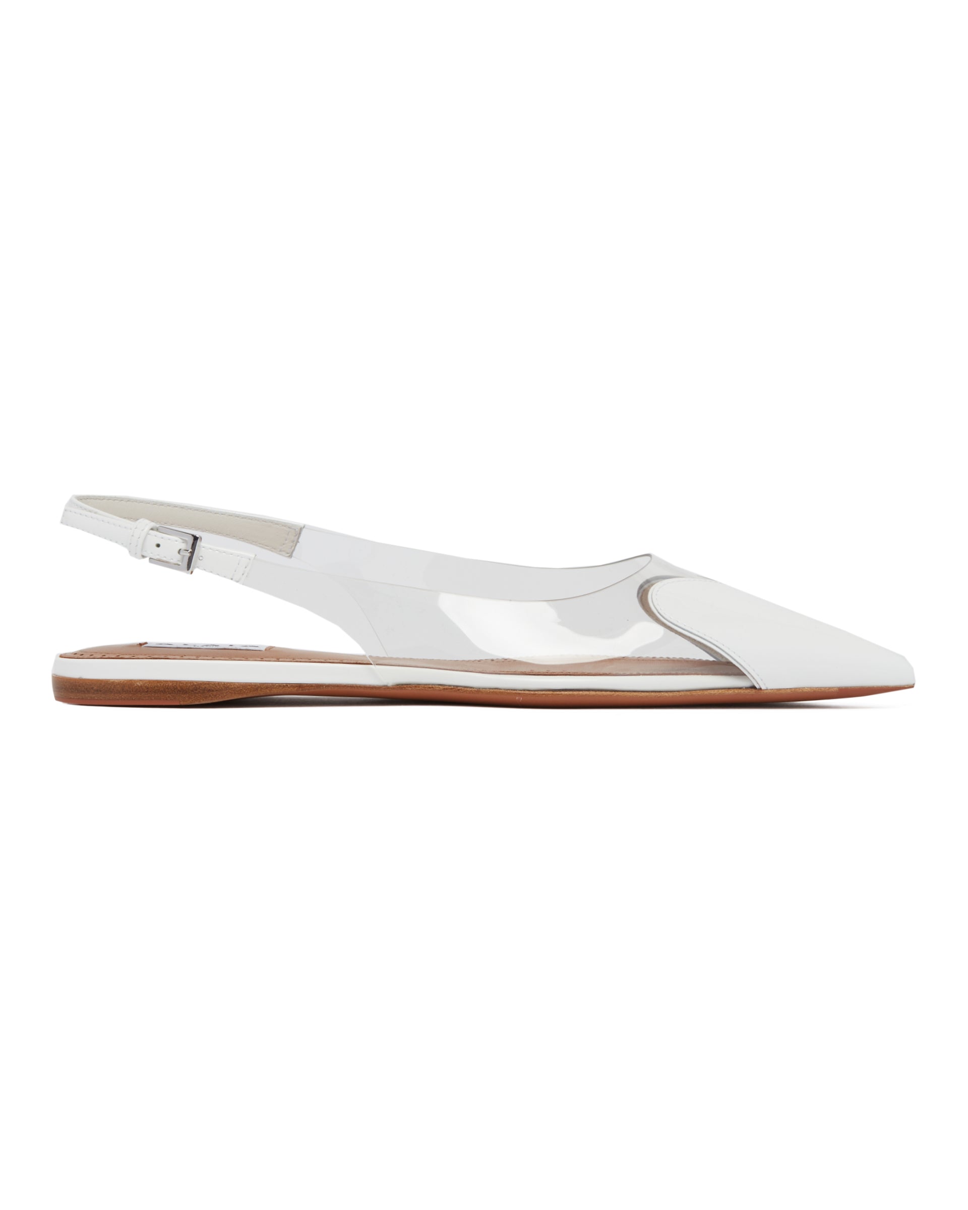 White Slingback Flat Le Coeur | ALAIA - Antonia