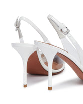 White Le Coeur Leather Slingbacks | PDP | Antonia