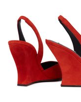 Orange Suede Wave Slingbacks | PDP | Antonia