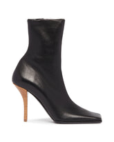 Black Soft Square Leather Pumps | PDP | Antonia