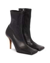 Black Soft Square Leather Pumps | PDP | Antonia