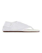 White Mesh Thong Sandals | PDP | Antonia