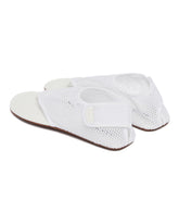 White Mesh Thong Sandals | PDP | Antonia