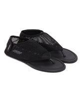 Black Mesh Thong Sandals | PDP | Antonia