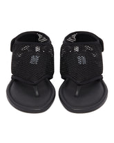 Black Mesh Thong Sandals | PDP | Antonia