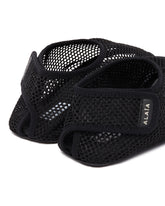 Black Mesh Thong Sandals | PDP | Antonia
