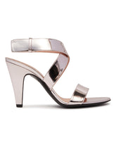 Silver Cone-Heel Sandals | PDP | Antonia