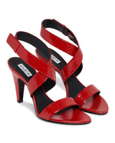 Red Cone Leather Sandals | PDP | Antonia