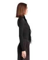 Black Fitted Fringe Top | PDP | Antonia