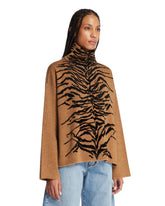 Brown Tiger-Patterned Mohair Sweater | PDP | Antonia