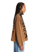 Brown Tiger-Patterned Mohair Sweater | PDP | Antonia