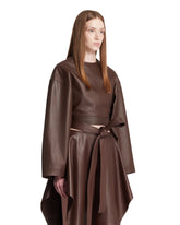 Top Con Cintura In Pelle Marrone | PDP | Antonia