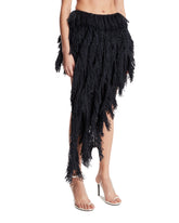 Blue Fringe Asymmetric Skirt | PDP | Antonia