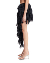 Blue Fringe Asymmetric Skirt | PDP | Antonia