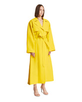 Trench Coat In Viscosa Giallo | PDP | Antonia