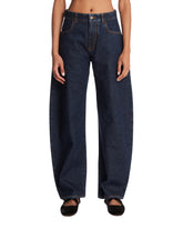 Dark Blue Rounded Denim Pants | PDP | Antonia