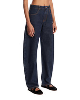 Dark Blue Rounded Denim Pants | PDP | Antonia