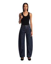 Dark Blue Rounded Denim Pants | PDP | Antonia