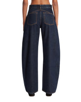 Dark Blue Rounded Denim Pants | PDP | Antonia