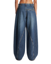 Blue Denim Cargo Pants | PDP | Antonia