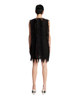 Black Fringe Silk Mini Dress | PDP | Antonia