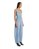 Blue Rounded Denim Jumpsuit | PDP | Antonia