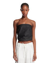 Black Balloon Leather Top | PDP | Antonia