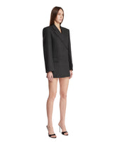 Gray Wool Fitted Blazer Dress | PDP | Antonia
