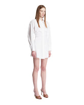 White Cotton Zip Shirt Dress | PDP | Antonia
