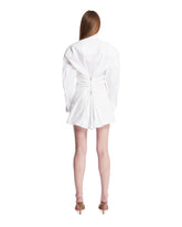 White Cotton Zip Shirt Dress | PDP | Antonia