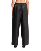 Black Wide Leather Trousers | PDP | Antonia