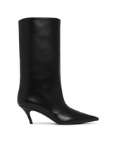 Black Fiona Leather Boots | PDP | Antonia