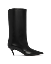Black Fiona Leather Boots | PDP | Antonia