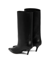 Black Fiona Leather Boots | PDP | Antonia