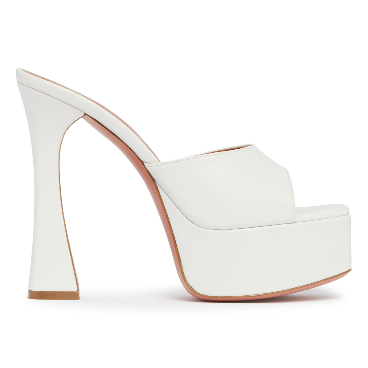 White Dalida Platform Mules | AMINA MUADDI - Antonia