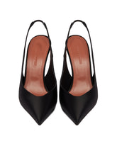 Black Satin Anok Slingbacks | PDP | Antonia
