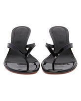 Black Juliette Thong Sandals | PDP | Antonia