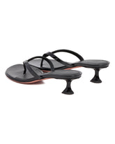 Black Juliette Thong Sandals | PDP | Antonia