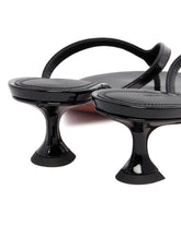 Black Juliette Thong Sandals | PDP | Antonia