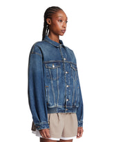 Blue Vanni Denim Bomber Jacket | PDP | Antonia