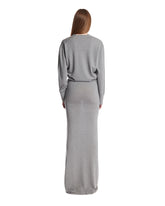 Gray Wool and Cashmere Long Dress | PDP | Antonia