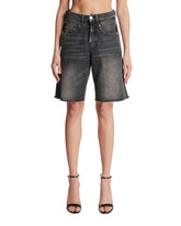 Black Denim Bermuda Shorts | PDP | Antonia