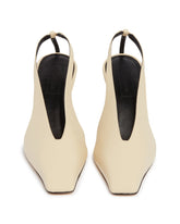 Beige Evelina Leather Slingbacks | PDP | Antonia