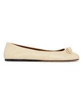 Beige Nila Leather Ballerinas | PDP | Antonia
