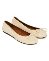 Beige Nila Leather Ballerinas | PDP | Antonia
