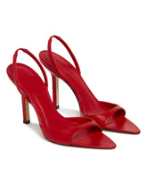 Red Giustina Leather Sandals | PDP | Antonia